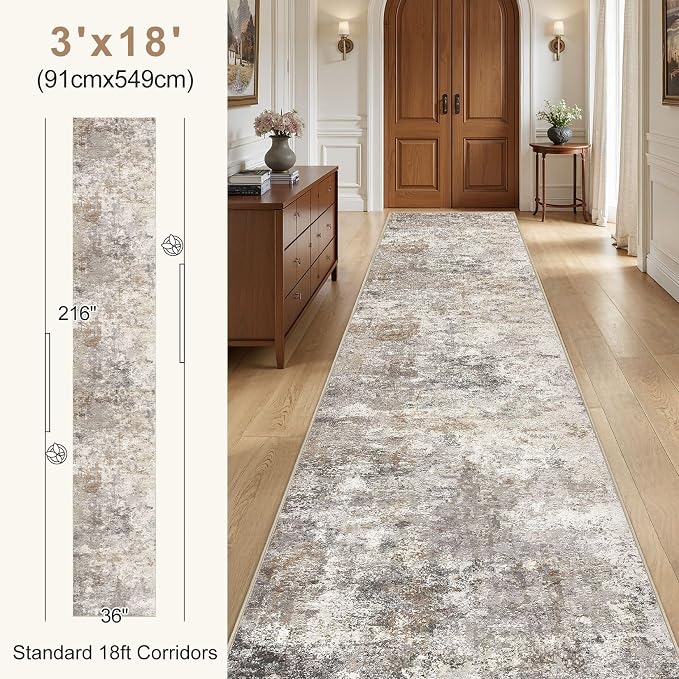 UERMEI 3X18 Washable Runner Rug - Image 2
