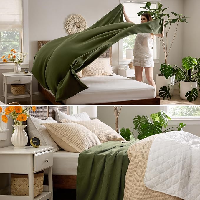 Bedsure GentleSoft 100% Cotton Blanket King Size - Image 4