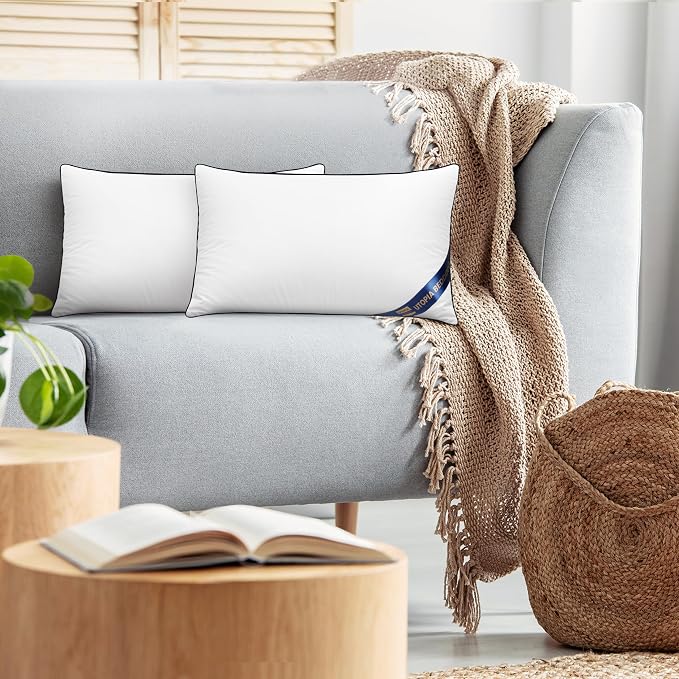 Utopia Bedding Throw Pillow Inserts, 12 x 20 Inches Decorative Indoor Pillows - Image 6