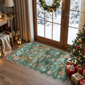 Washable Floral 2x4 Area Rug: Indoor Soft Scalloped Carpet by HYHAOYUNLAI