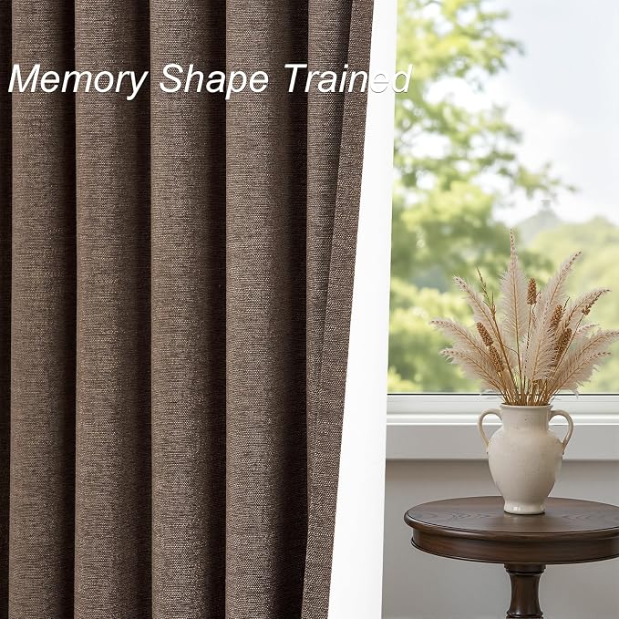 Topfinel 92 Inch Linen Blackout Curtains - Image 6
