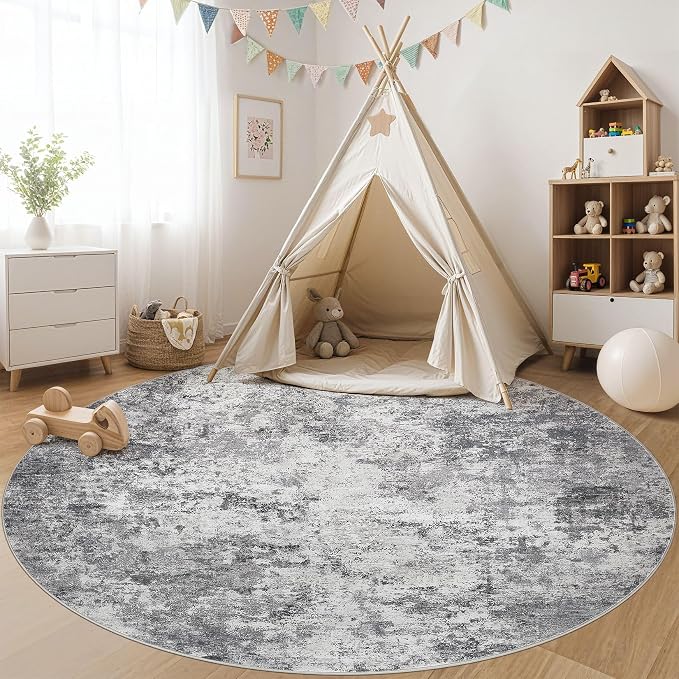 8ft Round Area Rug Living Room Rugs - Image 7