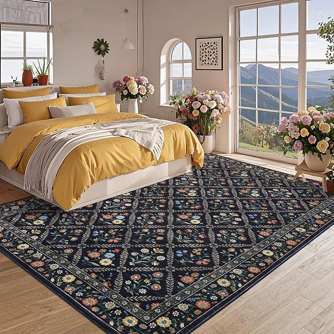GarveeHome 8x10 Washable Large Living Room Rug Water Resistant Distressed - Image 2