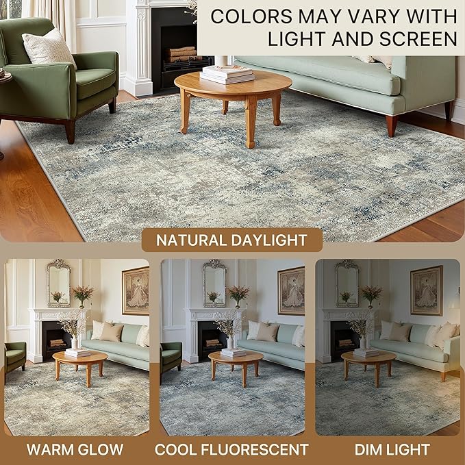 BEIMO Area Rugs 10x12 for Living Room Bedroom, Modern Abstract Machine Washable - Image 6