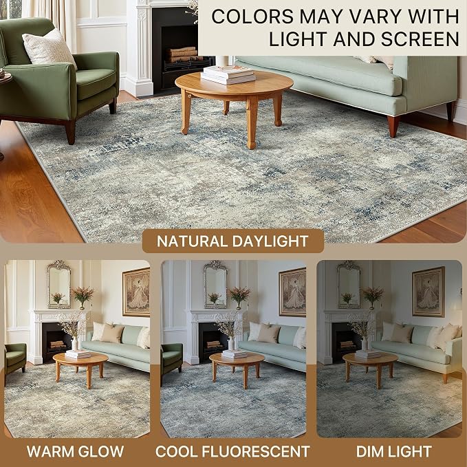 BEIMO Area Rugs 8x10 for Living Room Bedroom, Modern Abstract Machine Washable - Image 6