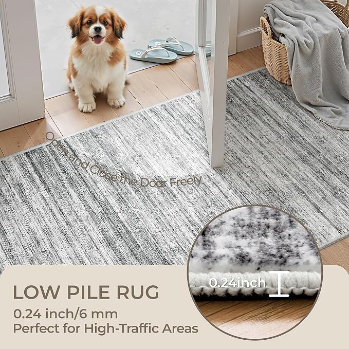 2x6 Runner Rug Non Slip, Washable Hallway Runner Rug, Nursery Room, Soft Runner - Image 6