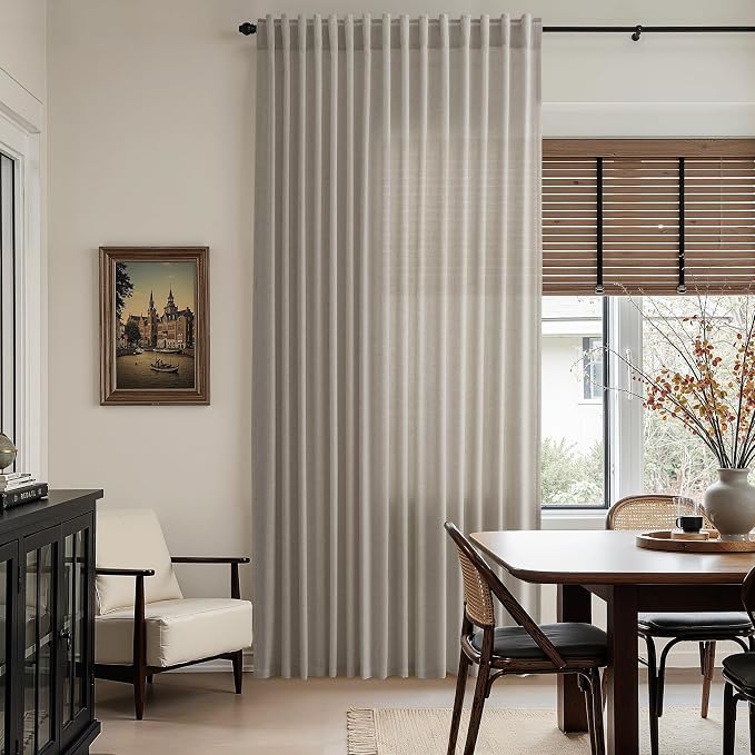 Nanspring Grey Beige Curtains 90 Inches Long - Image 6