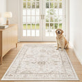 Madane 3x5 Area Rugs for Entryway, Washable Vintage Low Pile Non-Slip Throw by Madane