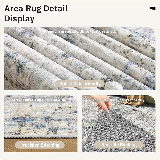 Soalmost 6x9 Abstract Area Rugs - Image 6