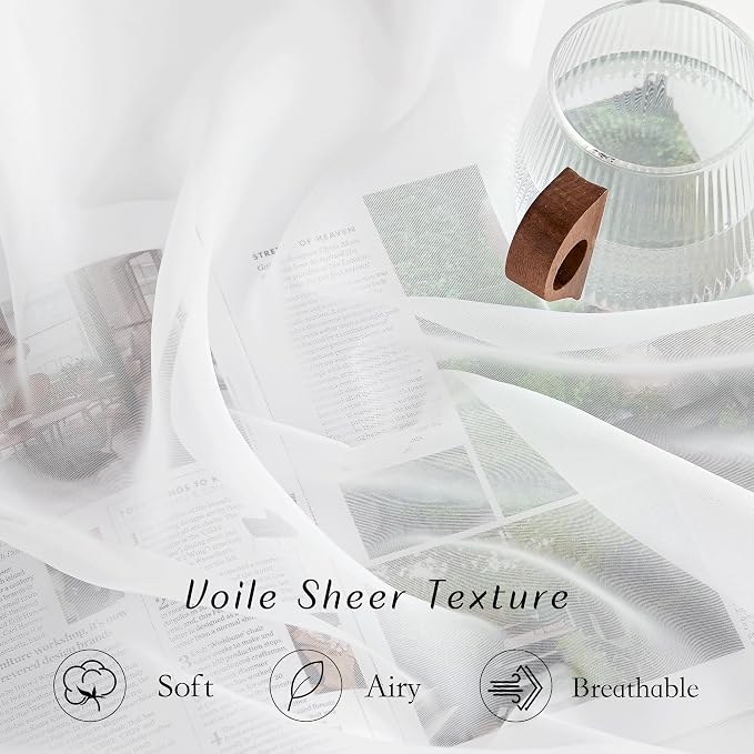 NICETOWN Sheer Curtains 120 inches Length - Image 4