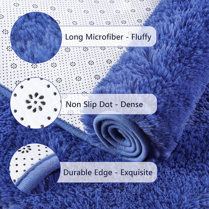 Chicrug Soft Runner Rug for Bedroom Living Room Plush Fluffy Rug 2x4 Feet - Image 6