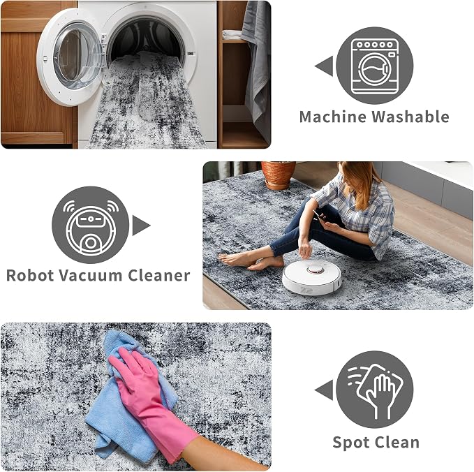 Hallway Runner Rug 2x8 Washable: Entryway Runners Rugs Non Slip Easy-to-Clean - Image 4