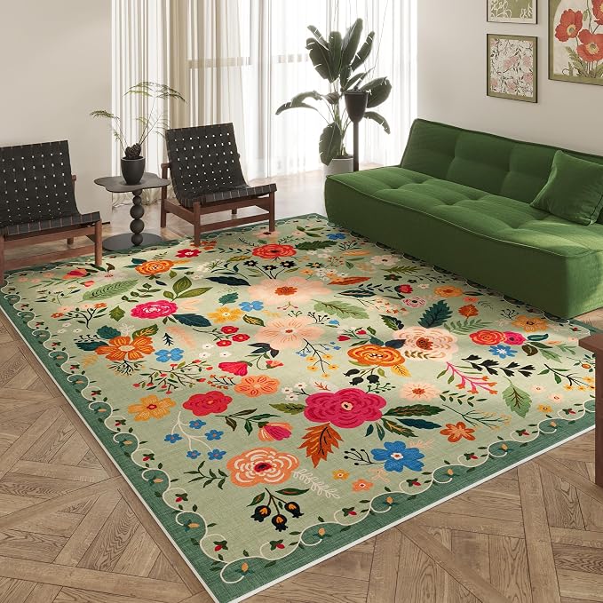 Rugcomf Area Rugs 8x10 Rug for Living Room Clearance Washable Boho Area Rug Non by Rugcomf