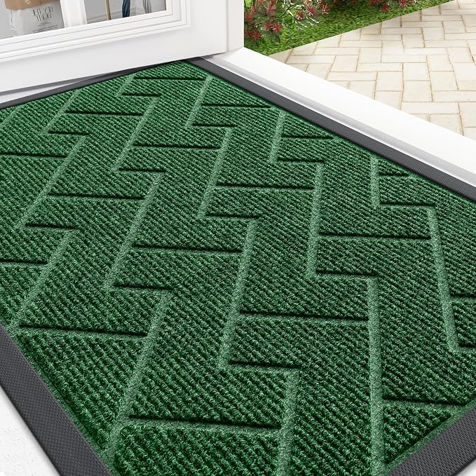 OLANLY Front Door Mat Indoor Outdoor Entrance, Waterproof All-Season, by OLANLY