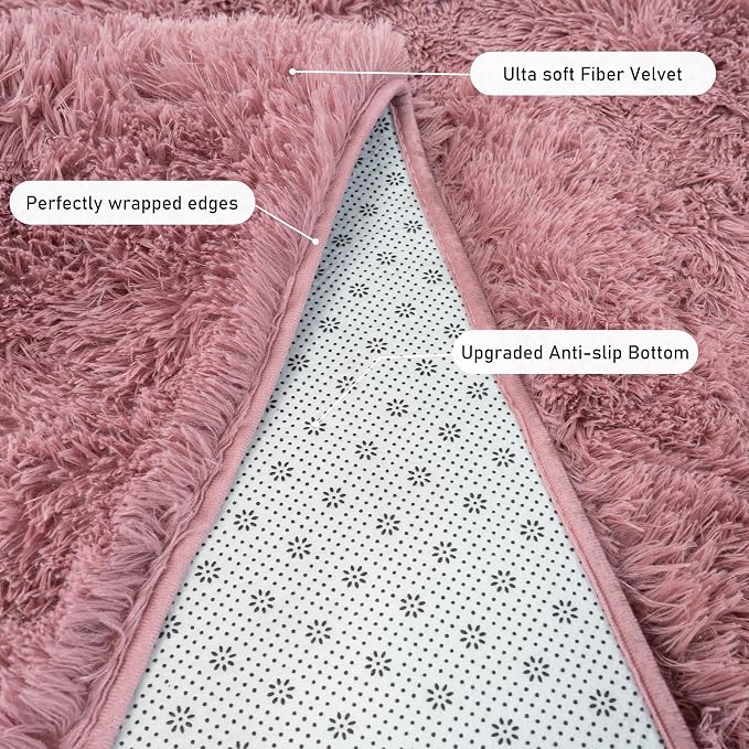 Runner Rugs for Bedroom 2x6 Rug Runners for Hallways Non Slip Soft Shag Bedside - Image 5