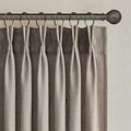 Topfinel Dark Flax Pinch Pleated Curtains 84 Inches Long by Topfinel