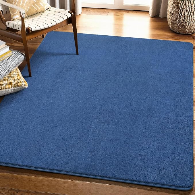 Amearea 4x4 Square Area Rugs for Bedroom Living Room, Modern Blue Thickened - Image 9