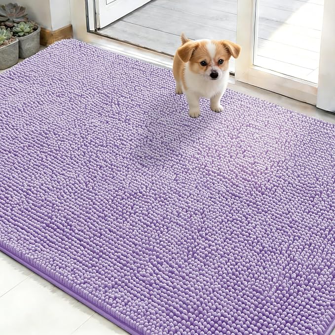 OLANLY Dog Door Mat for Muddy Paws 48x30, Absorbs Moisture and Dirt, Absorbent by OLANLY