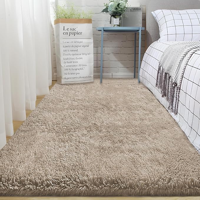 2x6 Runner Rug for Bedroom: Fluffy Shag Soft Washable Rugs Small Fuzzy Plush - Image 5