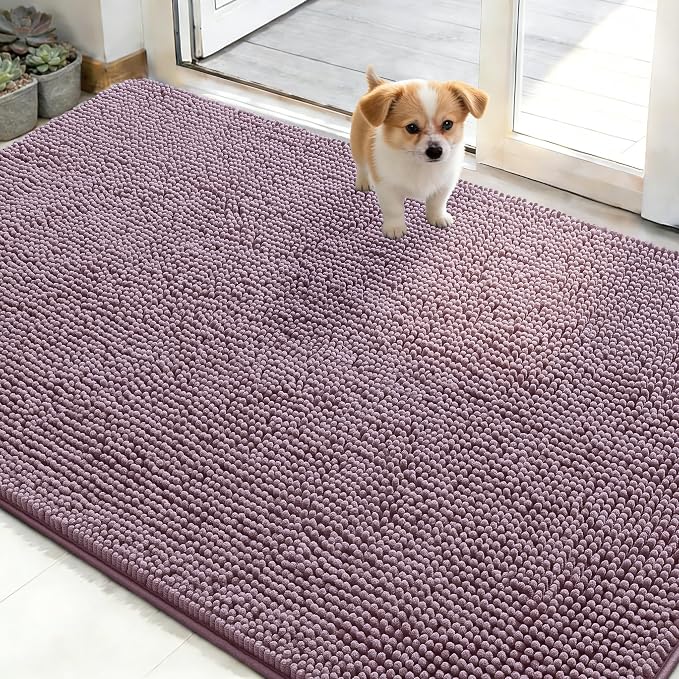 OLANLY Dog Door Mat for Muddy Paws 48x30, Absorbs Moisture and Dirt, Absorbent by OLANLY