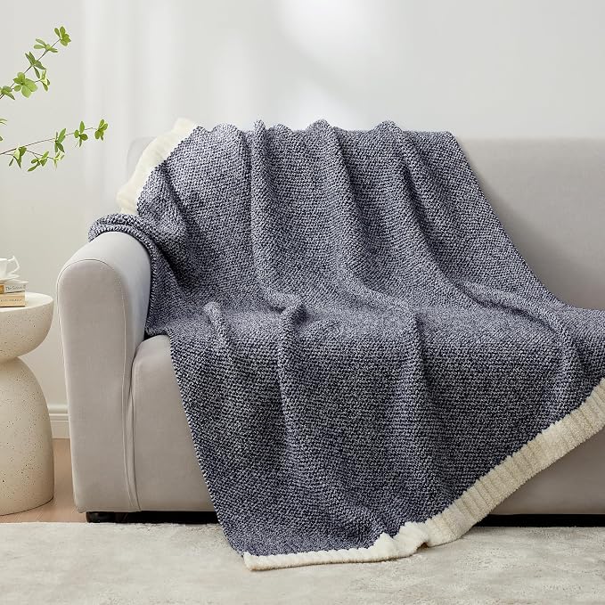 Snuggle Sac Heather Navy Throw Blanket - Image 6