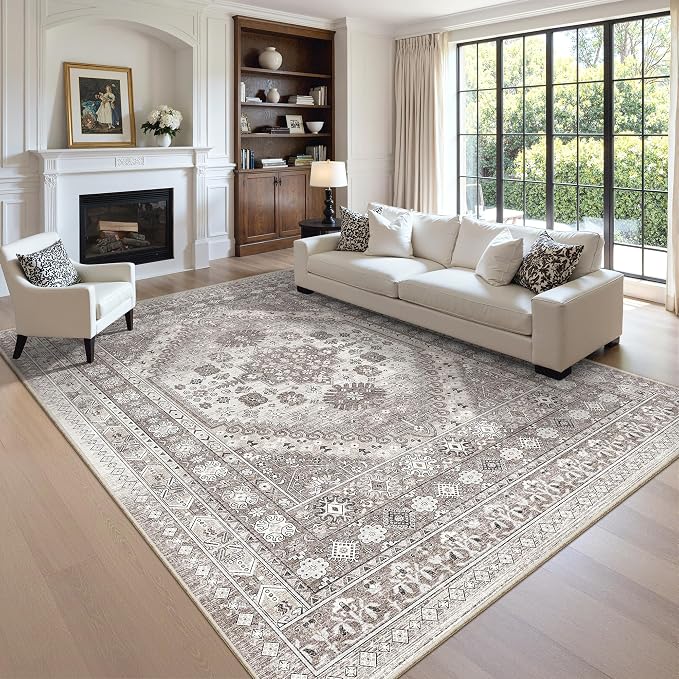 zesthome 8x12 Area Rugs, Stain Resistant Washable Rug, Ultra-Thin Rugs - Image 4