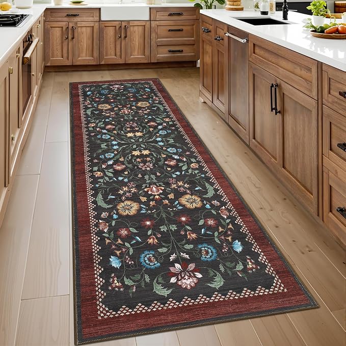 GarveeHome Floral Rug 2x6 Runners by GarveeHome