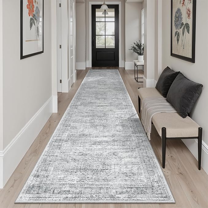 Runner Rug 2'6" x 12' Washable Non-Slip Runner Rugs - Image 9