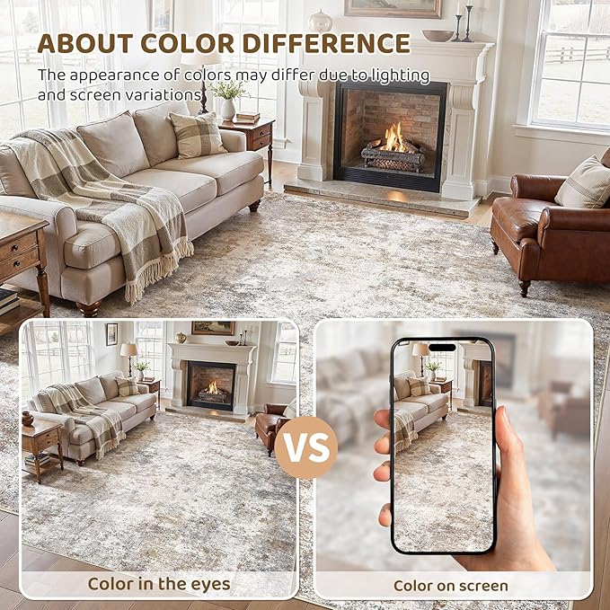 UERMEI 10x12 Area Rug Living Room Rugs - Image 4