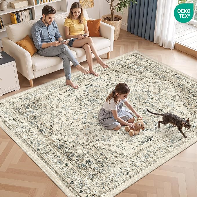 3x5 Area Rugs for Entryway, Kitchen Rugs Non Slip Washable for Dining Room - Image 9