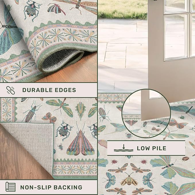 Hazo Haus Washable Boho Bathroom Rug 2x3, Small Throw Rugs - Image 5
