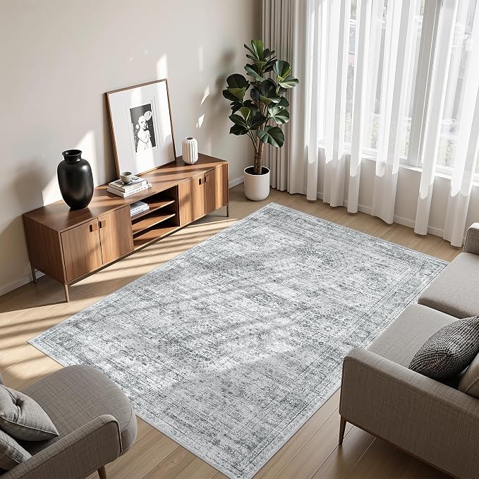 3x5 Washable Area Rug for Entryway, Soft Kitchen Rugs Non Slip for Dining Room - Image 3