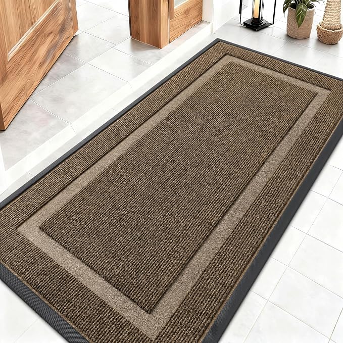 OLANLY Front Door Mat Indoor Outdoor Entrance, Waterproof All-Season, by OLANLY