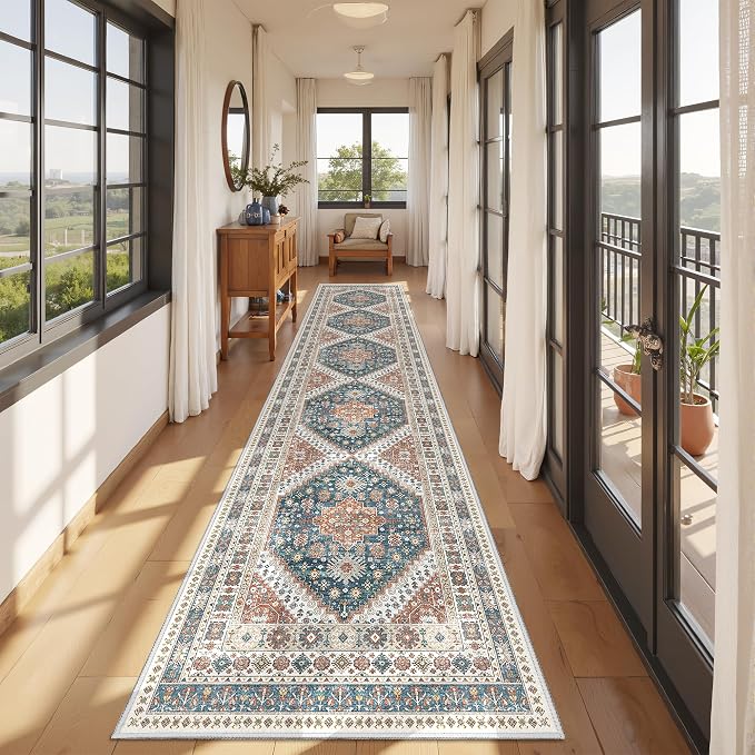 Carpet Runners for Hallway 12ft, Non-Slip Long Bathroom Rugs Runner for Kitchen - Image 5
