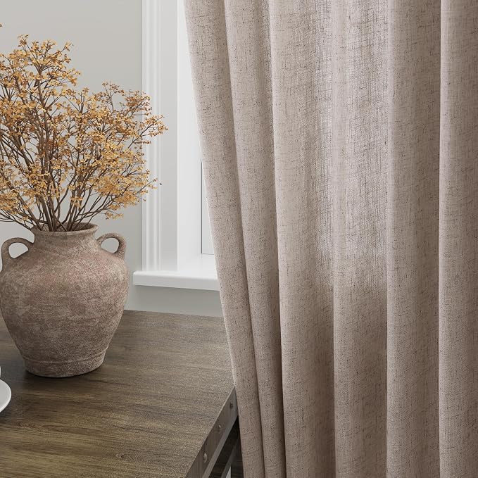 Extra Long Brownish Grey Curtains 2 Panels 102 Inches Long - Image 4
