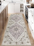 SERISSA Boho Washable Runner Rug, 2x6 Rug Non-Slip Vintage Earth Tone Hallway by SERISSAHomeDecorCollection