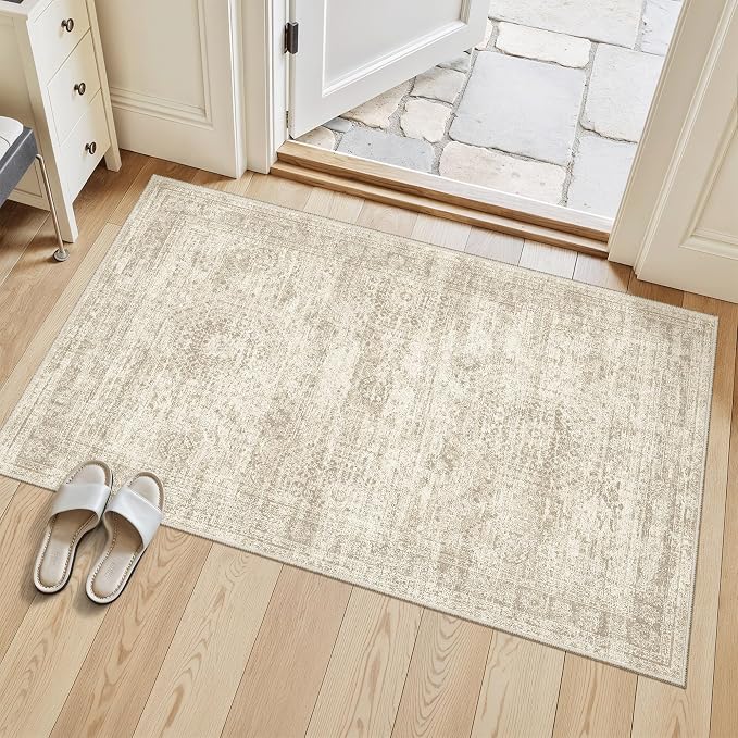 3x4 Rug, Small Area Rug for Kitchen, Machine Washable Non-Slip Throw Rug - Image 3