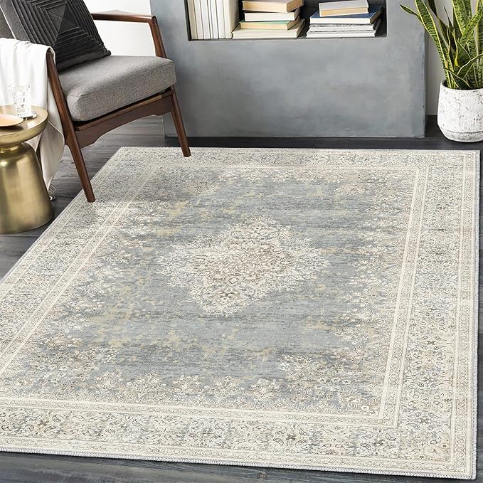 5x7 Area Rugs for Living Room, Non Slip Indoor Boho Area Rug Carpet Home Décor - Image 4