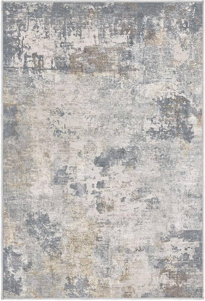 UERMEI 2x3 Entryway Area Rug: Washable Neutral Modern Abstract Small Rug - Image 7