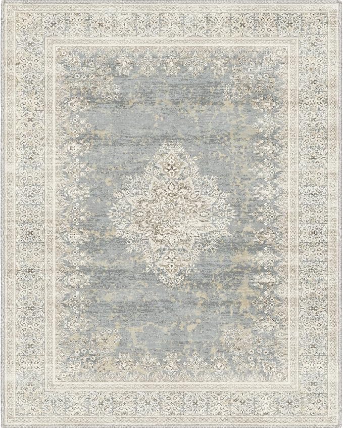 8x10 Area Rug Non Slip Boho Large Rug Entryway Indoor Mat Machine Throw Bedside by PhonzenuoCarpet