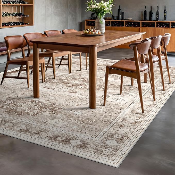 Washable Farmhouse Living Room Rug, 8x10 Area Rugs - Image 9