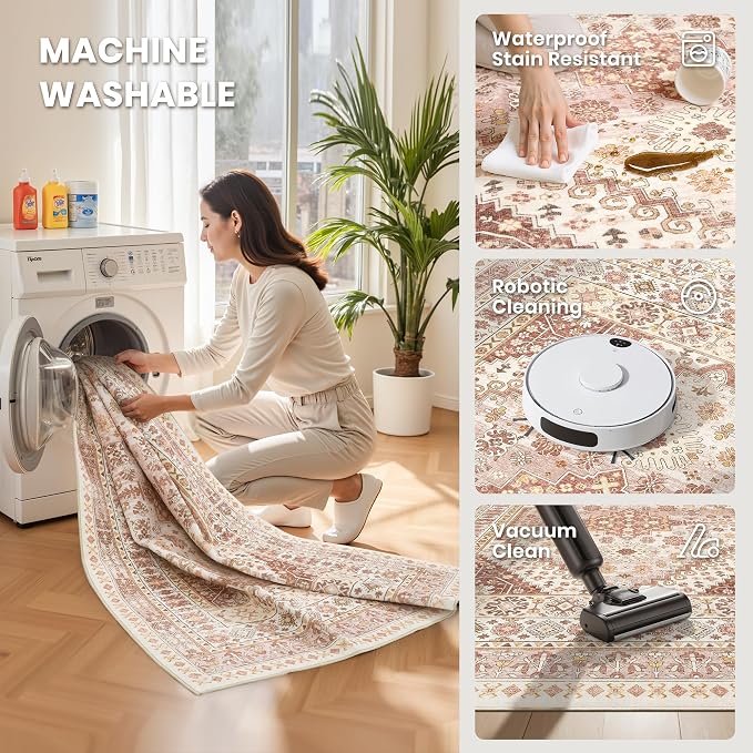 zesthome 6x9 Area Rug, Super Soft Washable Rugs - Image 5