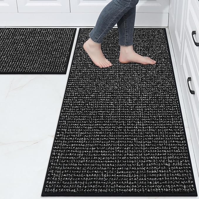BEQHAUSE Kitchen Rugs and Mats 2PCS, Non-Slip Kitchen Mats by BEQHAUSE