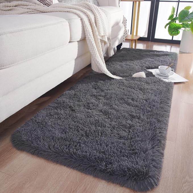 Chicrug Soft Runner Rugs for Bedroom Living Room Plush Fluffy Rugs 2x6 Feet - Image 2