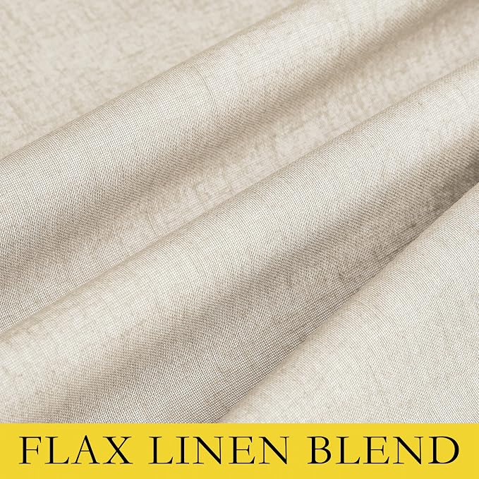 NICETOWN 100% Absolutely Blackout Linen Curtains - Image 8