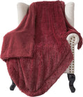Bedsure GentleSoft Fluffy Burgundy Red Throw Blanket, Maroon Red Decor Gifts by BEDSURE