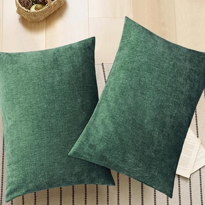 CaliTime Throw Pillow Covers Decorative 20 X 26 Inches Pack of 2 Cozy Chenille - Image 5
