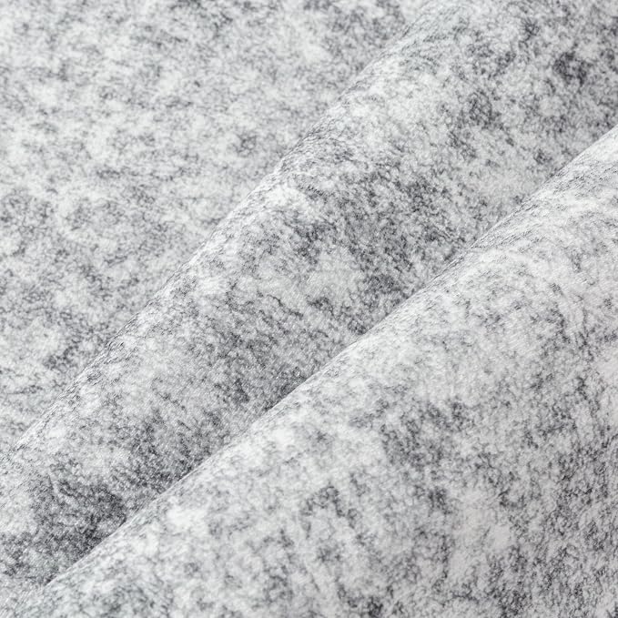 8x10 Area Rug Washable Vintage Living Room Carpet Large Indoor Non Slip Grey - Image 8