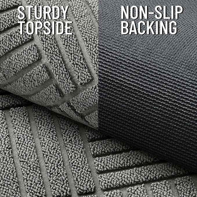 OLANLY Front Door Mat Outside Entrance 35x23, Heavy Duty Sturdy Natural Rubber - Image 3
