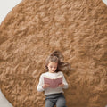 OLANLY Khaki Round Rugs for Bedroom by OLANLY